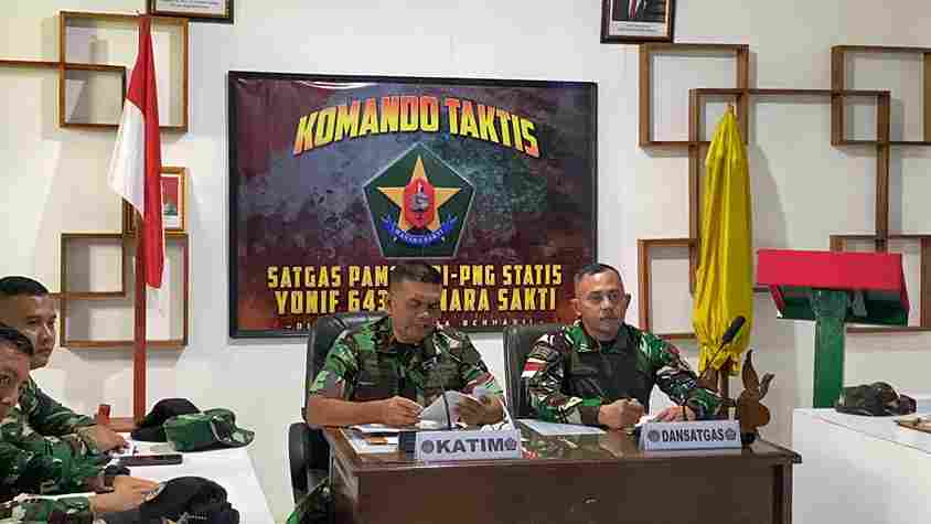 Tim Garbinter Pusterad Tinjau Satgas Yonif 643/WNS