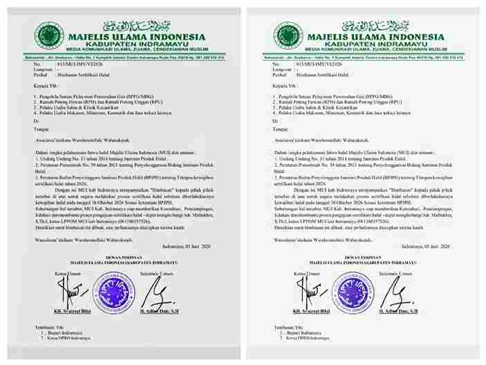 Majelis Ulama Indonesia ( MUI ) Kabupaten Indramayu Berikan Himbauan Sertifikasi Halal Kepada Para Pelaku Usaha