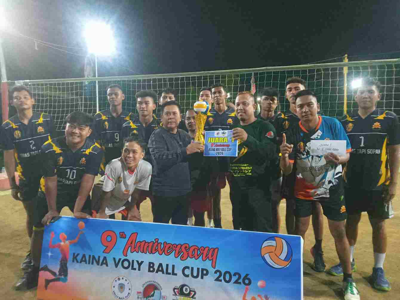 18 Tim Volly Ball Meriahkan Turnamen Bola Voly HUT Ke-9 KAINA
