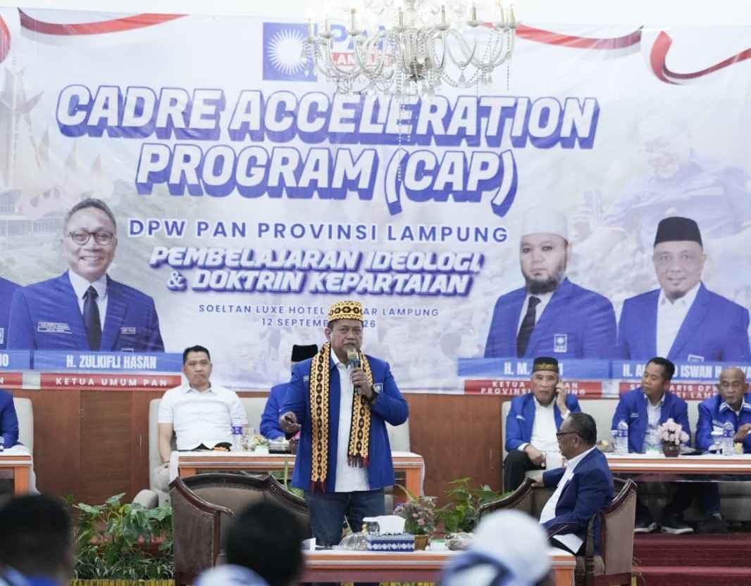 CAP PAN DI LAMPUNG, VIVA YOGA AJAK KADER TUNJUKKAN KESETIAAN PADA PARTAI